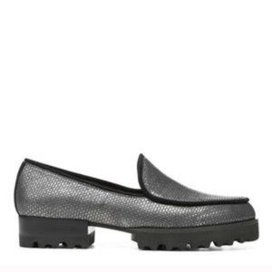 Donald J. Pliner Black Metallic Elen Loafers